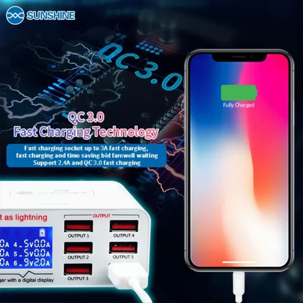 ⁦SUNSHINE SS-304Q – تيستر  سريع بشاشة عرض رقمية⁩ - الصورة ⁦3⁩