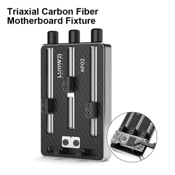 ⁦LUOWEI LW-AP02 – حامل ماذربورد ثلاثي المحاور من فايبر كاربون لتثبيت اللوحات أثناء اللحام⁩ - الصورة ⁦4⁩