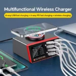 YCS S600 – شاحن مكتبي متعدد المخارج مع شحن لاسلكي ووظائف صيانة متقدمة