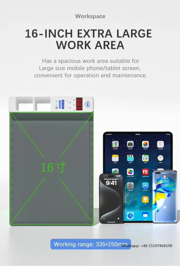 ⁦TBK 568A – بادة تسخين سريعة 16 بوصة لفك شاشات الموبايل والتابلت⁩ - الصورة ⁦5⁩