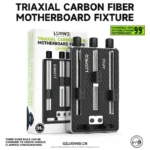 LUOWEI LW-AP02 – حامل ماذربورد ثلاثي المحاور من فايبر كاربون لتثبيت اللوحات أثناء اللحام