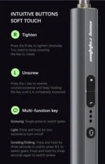 ⁦TBK 007 – مفك كهربي وشنيور حفر 2×1 متعدد الاستخدام مع طقم 34 قطعة⁩ - الصورة ⁦6⁩