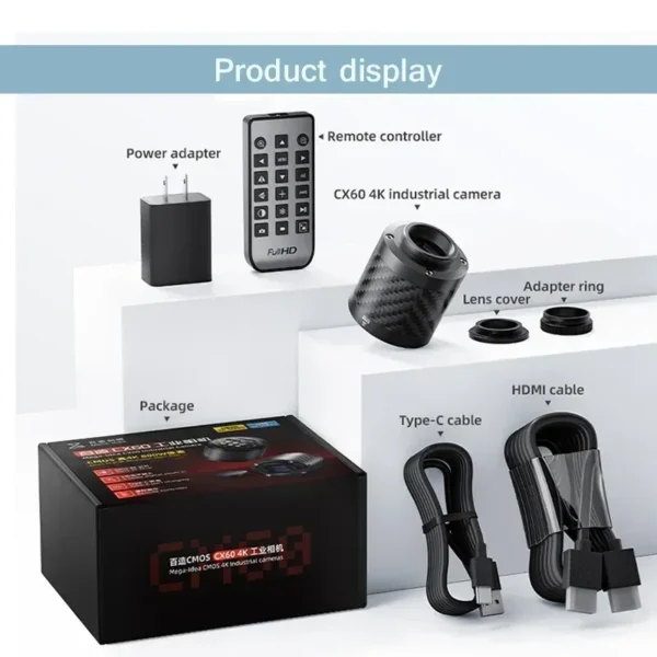 ⁦QIANLI MEGA-IDEA CX60S – كاميرا ميكروسكوب بدقة 4K بتصميم دائري وتصوير مباشر عالي الوضوح⁩ - الصورة ⁦5⁩