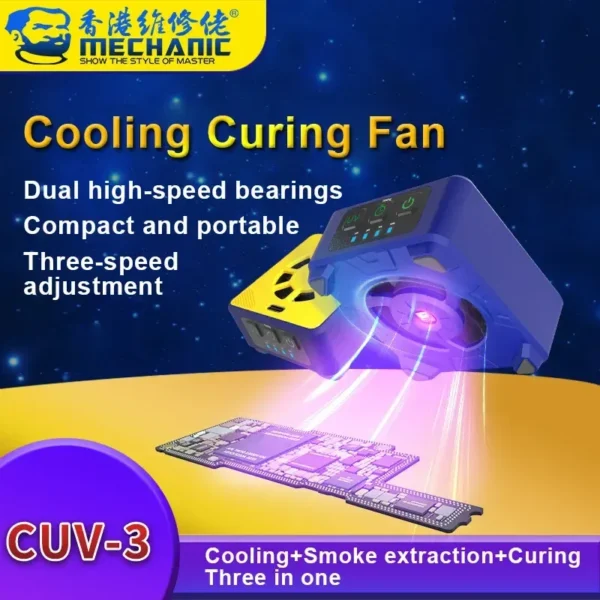 ⁦MECHANIC CUV-3 – مروحة تبريد مع إضاءة UV لمعالجة البردة واستخلاص الدخان أثناء الصيانة⁩ - الصورة ⁦2⁩