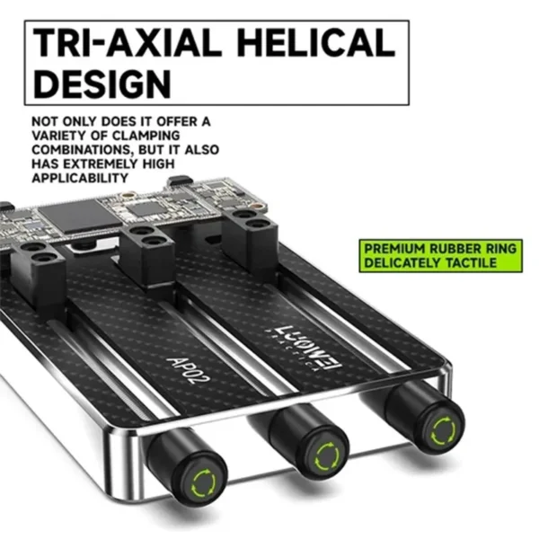 ⁦LUOWEI LW-AP02 – حامل ماذربورد ثلاثي المحاور من فايبر كاربون لتثبيت اللوحات أثناء اللحام⁩ - الصورة ⁦3⁩