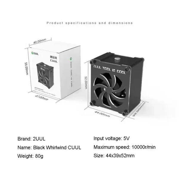 ⁦2UUL CUUL Mini – مروحة تبريد مدمجة USB-C لامتصاص أبخرة اللحام وحماية الماذربورد⁩ - الصورة ⁦6⁩