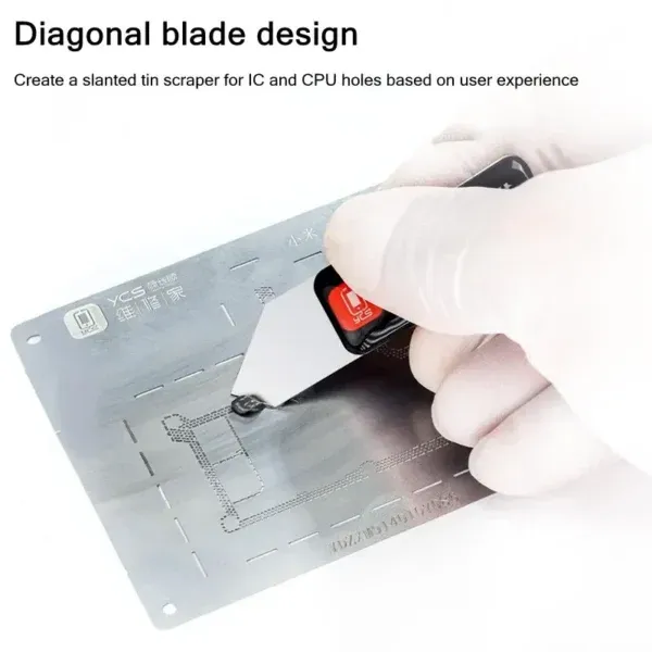 ⁦YCS غير المغناطيسي الفولاذ المقاوم للصدأ القصدير كشط سكين ل IP أدوات إصلاح الهاتف المحمول لحام لصق خلط حدق افتتاح Spudger⁩ - الصورة ⁦5⁩