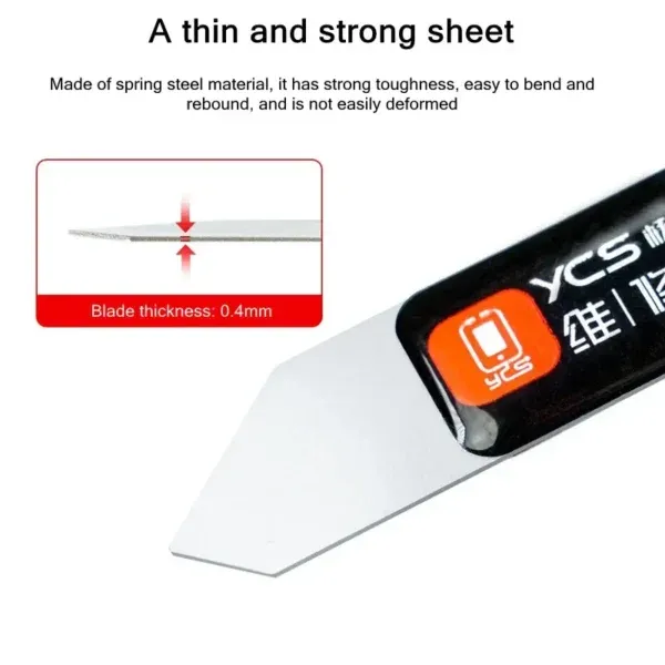 ⁦YCS غير المغناطيسي الفولاذ المقاوم للصدأ القصدير كشط سكين ل IP أدوات إصلاح الهاتف المحمول لحام لصق خلط حدق افتتاح Spudger⁩ - الصورة ⁦6⁩