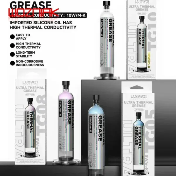 Sfd38287b06774057a9241c5c4e87f18fl.webp LUOWEI LW-TG الترا عالية تبديد الحرارة راتينج السليكون وحدة المعالجة المركزية تبديد الحرارة نانو الجسيمات الحرارية موصلة وحدة المعالجة المركزية التبريد السريع - الصورة 1