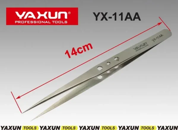 ⁦جفت YAXUN YX-11AA ستانلس ستيل مستقيم مضاد للمغناطيس لصيانة الموبايل⁩ - الصورة ⁦2⁩