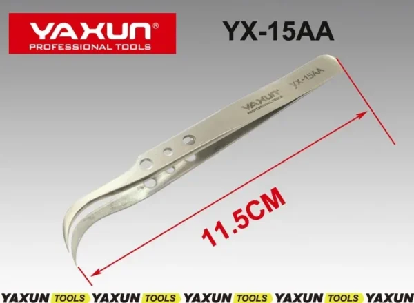 ⁦جفت YAXUN YX-15AA ستانلس ستيل منحني مضاد للمغناطيس لصيانة الموبايل⁩ - الصورة ⁦2⁩
