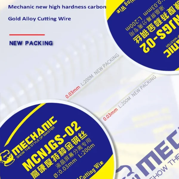 ⁦Mechanic LCD Glass Separate Cutting Wire — واير كربوني عالي الصلابة وموليبدينوم لإصلاح شاشات الموبايل⁩ - الصورة ⁦4⁩