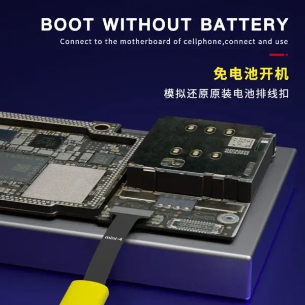 ⁦كابل ميكانيك IP9 برو لتشغيل وتفعيل هواتف آيفون 5–12 برو ماكس وآيباد ميني 1/2/3/4 — كابل اختبار وتغذية طاقة DC⁩ - الصورة ⁦4⁩