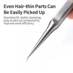 ⁦YCS جفت تيتانيوم منحني دقيق — لمسك الأسلاك والشرائح وصيانة الماذربورد⁩ - الصورة ⁦5⁩