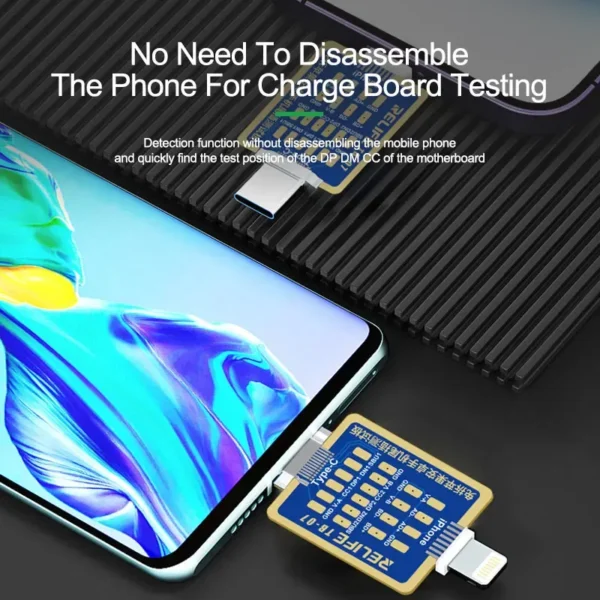 ⁦RELIFE TB-07 كابل اختبار الشحن لهواتف آيفون وأندرويد — واجهة نظام مزدوج مناسبة لاختبار وإصلاح منافذ Type-C وLightning⁩ - الصورة ⁦2⁩