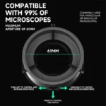 ⁦إضاءة حلقية مستقطبة للميكروسكوب LUOWEI LS02 مضادة للانعكاس⁩ - الصورة ⁦2⁩