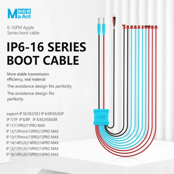 ⁦MaAnt M076 كابل تشغيل وتفعيل البطارية لهواتف iPhone 6 – 16 Pro Max⁩ - الصورة ⁦2⁩
