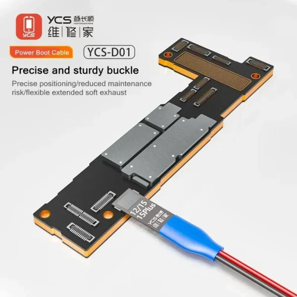 ⁦YCS-D01 كابل 10 في 1 لتشغيل الطاقة — لاختبار البطارية وتشغيل لوحات هواتف iPhone 6 حتى 16 Pro Max وHW Mate40⁩ - الصورة ⁦4⁩