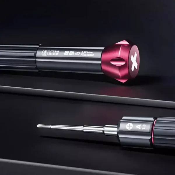 ⁦YCS طقم مفكات عزم 2D مع 5 رؤوس (PH1.5/P5/T3/T5/مسطح) — تحكم دقيق مضاد للانزلاق لصيانة لوحات MacBook والموبايل⁩ - الصورة ⁦3⁩