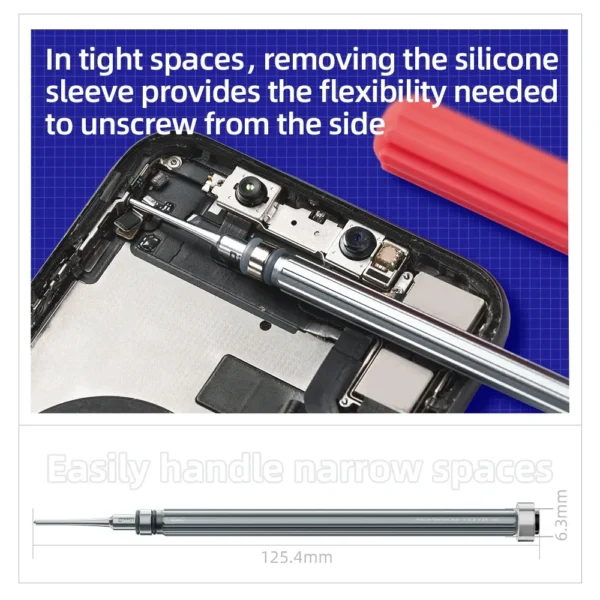 ⁦QIANLI مكف 3D للابتكار (نقطة – خط – سطح) بدقة عالية ورؤوس قوية مغناطيسية خماسية ومصلبة للصيانة الاحترافية⁩ - الصورة ⁦3⁩