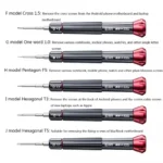 ⁦YCS طقم مفكات عزم 2D مع 5 رؤوس (PH1.5/P5/T3/T5/مسطح) — تحكم دقيق مضاد للانزلاق لصيانة لوحات MacBook والموبايل⁩ - الصورة ⁦5⁩