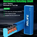 طقم مفكات دوّار 43 في 1 من RELIFE RL-5122 مع علبة تخزين براغي 🔧