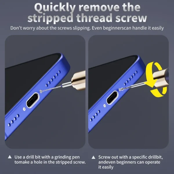 ⁦Lanrui U8 رأس حفر لإزالة البراغي التالفة بدون خدش إطار الموبايل⁩ - الصورة ⁦2⁩