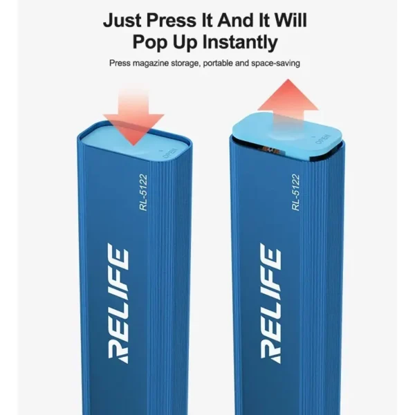 ⁦طقم مفكات دوّار 43 في 1 من RELIFE RL-5122 مع علبة تخزين براغي 🔧⁩ - الصورة ⁦5⁩