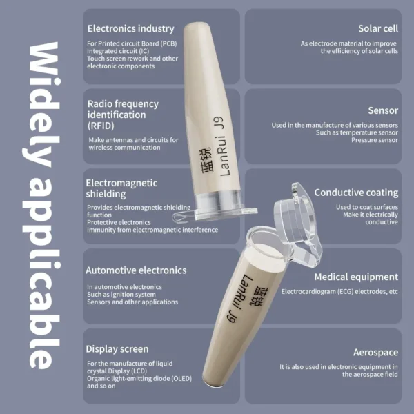 ⁦Lanrui J9 معجون فضي لإصلاح خطوط شاشة الموبايل ولعمل الكباري⁩ - الصورة ⁦4⁩