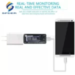 ⁦USB Digital Display Tester SS-302A لقياس الجهد والتيار — يدعم الشحن السريع ومجموعة واسعة من الأجهزة⁩ - الصورة ⁦2⁩