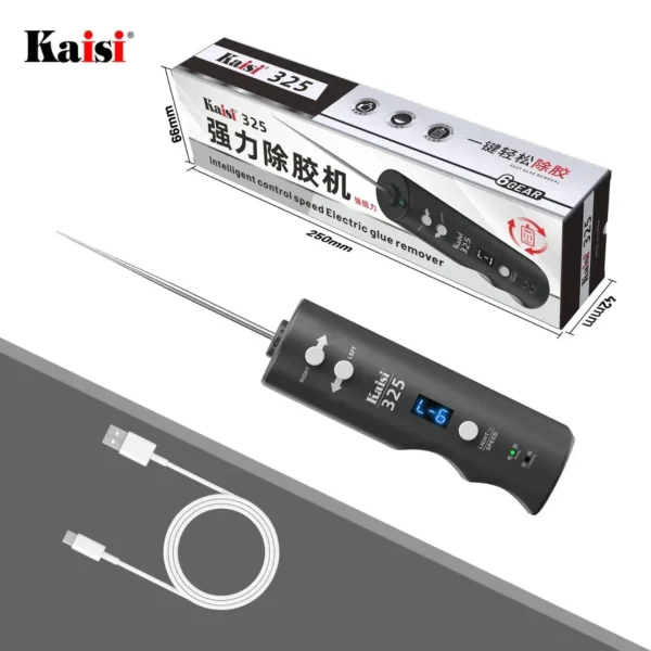 ⁦Kaisi 325 – ديرل كهربائي لتنظيف الهواتف بـ6 سرعات وإضاءة LED خضراء⁩ - الصورة ⁦6⁩