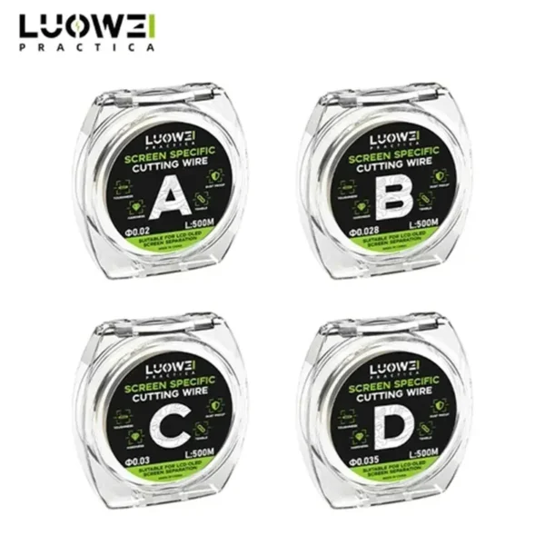 ⁦وير باغات  LUOWEI فائق الدقة 0.02 / 0.03 مم – بطول 500 متر – لفصل شاشات IPS/ OLED⁩ - الصورة ⁦1⁩