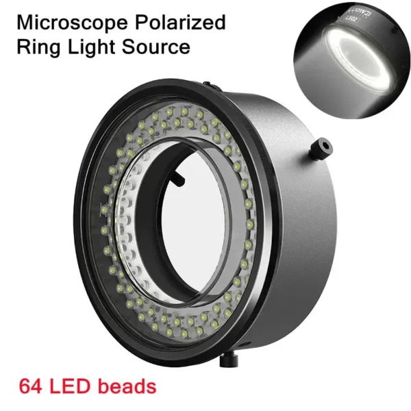 إضاءة حلقية مستقطبة للميكروسكوب LUOWEI LS02 مضادة للانعكاس