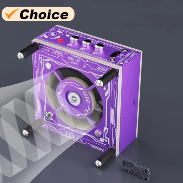 مروحة تبريد Lanrui T5 ‏3×1 للتبريد والشفط وتجفيف UV — تبريد سريع وصوت منخفض لصيانة الموبايل