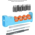 ⁦طقم مفكات دوّار 43 في 1 من RELIFE RL-5122 مع علبة تخزين براغي 🔧⁩ - الصورة ⁦3⁩