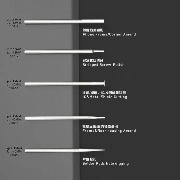 ⁦2UUL DA82 رؤوس بديلة لقلم الجلخ لحفر شرائح CPU وNAND⁩ - الصورة ⁦6⁩