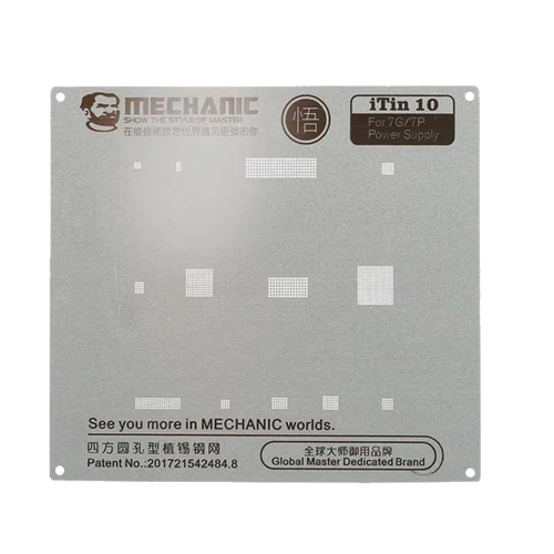 شبكة/شبلونة زرع القصدير iTin 10 مخصصة لهواتف iPhone 7 / 7 Plus