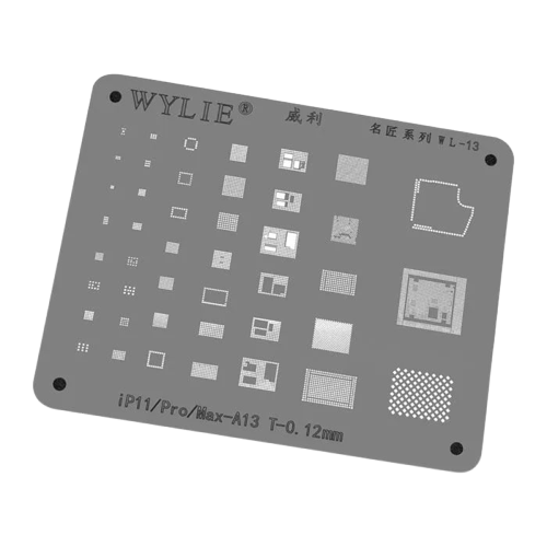 شبلونة Wylie WL-13 Comprehensive BGA Reballing Stencil for iPhone 11 / 11Pro / 11Pro Max A13 CPU