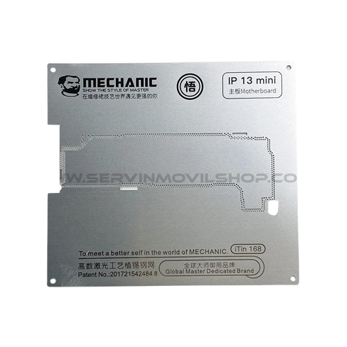 شبكة/شبلونة iTin 168 BGA لزرع القصدير - مخصصة لهاتف iPhone 13 Mini