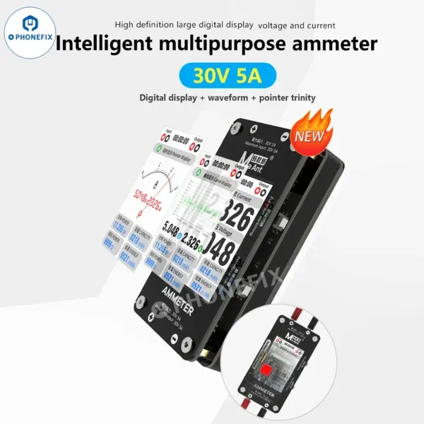 تيستر وقياس أمبير MaAnt DL-02 لكشف أعطال البوردة