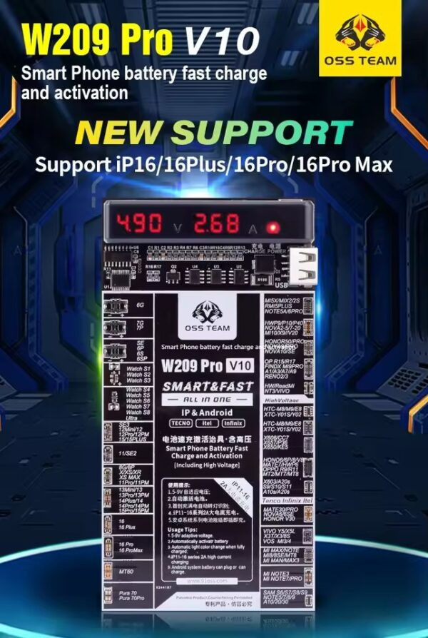 file_949.jpg بوردة تفعيل وشحن بطاريات OSS W209 Pro V10 – شاملة (iPhone 16 / Apple Watch / Android) - الصورة 1