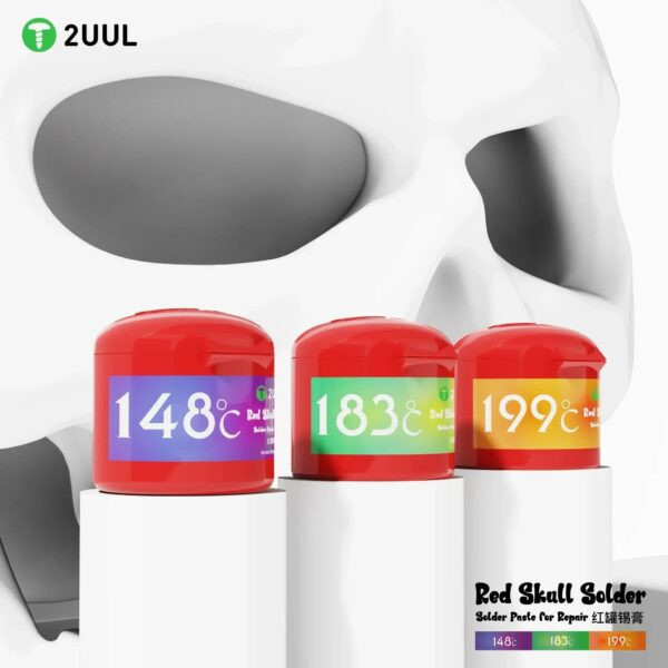 ⁦قصدير سائل 2UUL Red Skull (الجمجمة الحمراء) 50g – متوفر بدرجات (138°/148°/183°/199°)⁩ - الصورة ⁦3⁩