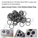 ⁦طقم ربلات (حلقات مطاطية) لكاميرا الآيفون الخلفية ضد الماء - 100 قطعة (من X إلى 16)⁩ - الصورة ⁦4⁩