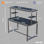 مكتب صيانة احترافي KEMET TOOLS (مقاس 150x75x145 سم)