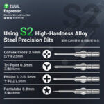 ⁦طقم مفكات كهربائي 2UUL SD11 Espresso لصيانة الموبايلات⁩ - الصورة ⁦3⁩