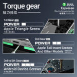 ⁦طقم مفكات كهربائي 2UUL SD11 Espresso لصيانة الموبايلات⁩ - الصورة ⁦2⁩