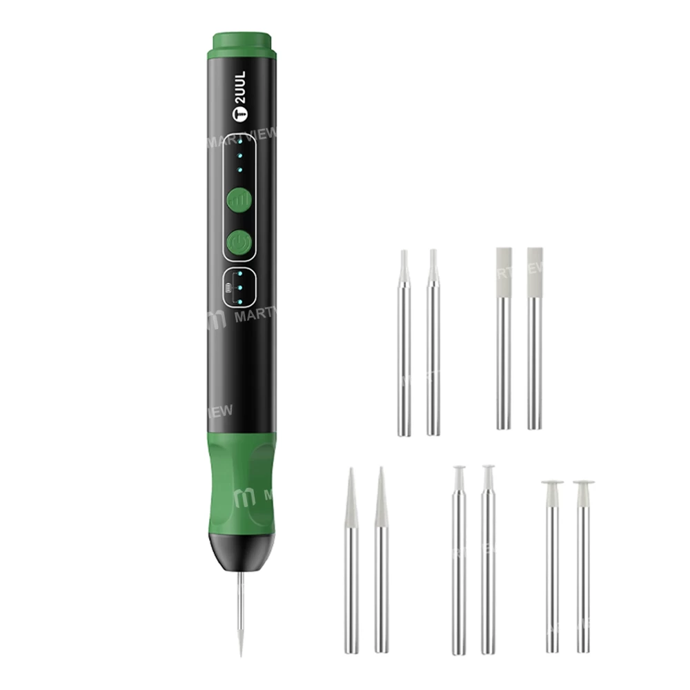 2uul da86 mini grinder cordless engraving pen with 10pcs u8 drill heads 1 large - معدات صيانة لؤلؤة الخليج