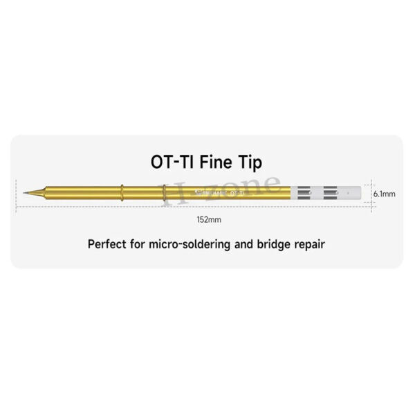 ⁦سن كاوية مستقيم مدبب (إبرة) Mechanic OT-Ti (لون ذهبي)⁩ - الصورة ⁦4⁩