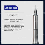 سن كاوية مستقيم مدبب (إبرة) Mechanic C210-TI (لون أسود) - الصورة 4