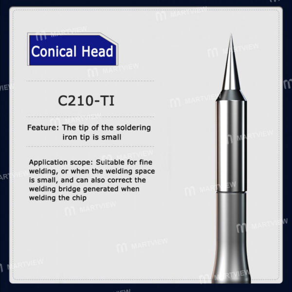 ⁦سن كاوية مستقيم مدبب (إبرة) Mechanic C210-TI (لون أسود)⁩ - الصورة ⁦4⁩